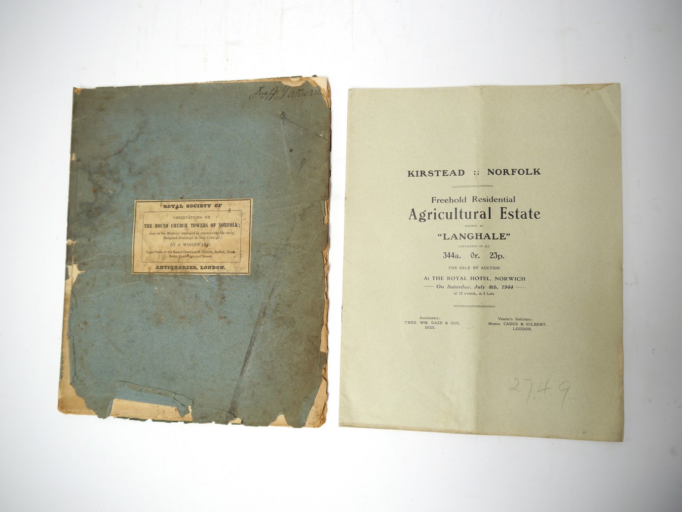 'Kirstead Norfolk - Freehold Residential Agricultural Estate, known as "Langhale"',