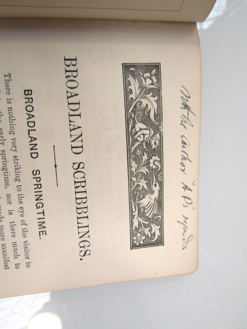 Arthur Henry Patterson: 'Broadland Scribblings: A Leisure- Hour Book for the Holidays', 1892, - Image 5 of 7