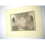 A scarce 19th Century interior lithographic view of Redenhall Church, probably by Ladbrooke/or W.