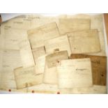 A quantity of 18th Century and later indentures and vellum documents,