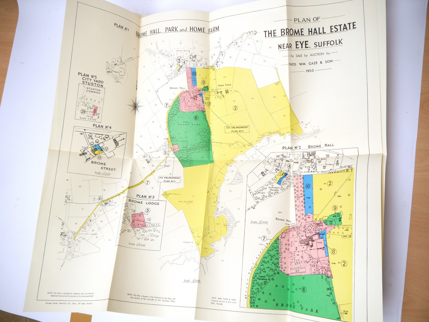 'The Brome Hall Estate, Near Eye, Suffolk', sale catalogue 1953, TW Gaze Auctioneers, - Image 3 of 4