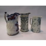 Three Victorian pottery jugs