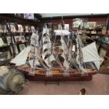 A scratch built model of the Cutty Sark,