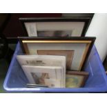 A box containing assorted abstract posters,