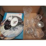 A boxed Coalport cake plate and knife set,