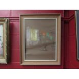 A framed pastel on board still life, indistinctly signed lower left,