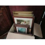 A box of assorted pictures,