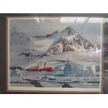 A limited edition print "HMS Endurance in the Ice" after Kevin Shackleton, 564/850,