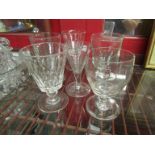 Six antique glasses,