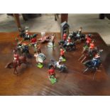 A box containing cast metal toy soliders,