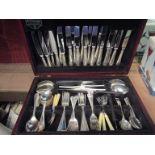 A near complete plated canteen of cutlery,