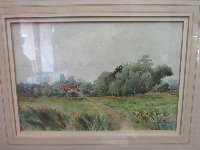 TW CHAPPLE (XIX) A framed and glazed watercolour "Wiveton Church View", signed bottom right, 16.