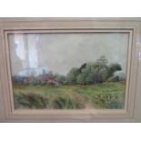TW CHAPPLE (XIX) A framed and glazed watercolour "Wiveton Church View", signed bottom right, 16.