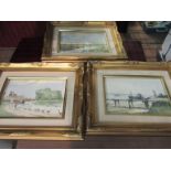Three small framed and glazed watercolours by George W.
