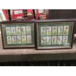 A pair of framed original Player's cigarette cards "Hint's on Association Football",