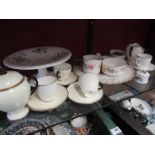 Royal Worcester coasters and Wedgwood items including lidded tureens, comport,