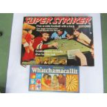 Two boxed games- Berwick 'Whatchamacallit' and Parker 'Super Striker' five a side football