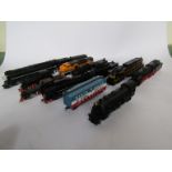 Seven Bachmann (China) 00 gauge locomoives and one goods wagon together with a Marklin 0-8-0