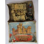 A boxed Kleeware All Plastic Crusaders Castle with a quantity of Crescent plastic figures