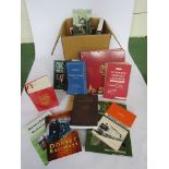 A box of assorted railway and model railway related books and catalogues including modern