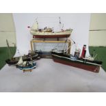 Five model trawlers