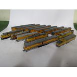 Seven 00 gauge 'Union Pacific' locomotives and seven carriages (14)