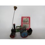 A Mamod steam roller and single volume "A Century of Traction Engines" by W.