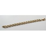 A 9ct gold bracelet, 19cm long, 19.