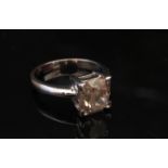 An 18ct white gold ring set with an untreated pink diamond 2.16ct with Insurance Valuation.