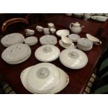 A collection of Royal Doulton "Frost Pine" pattern tea and dinner wares