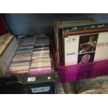 Two boxes of LP's, cassettes and CD's including classical and BBC radio collection,