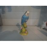 A Beswick Budgerigar in blue gloss,