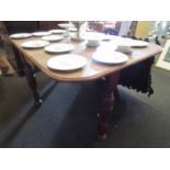 An oak drop leaf table