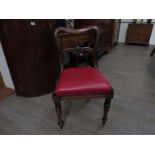 An early Victorian mahogany single balloon-back chair