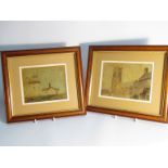 Two framed and glazed photos, Cromer Lighthouse and Cromer Parish Church,