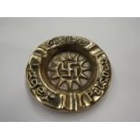 A cast Carlsberg bronze ashtray with swastika,