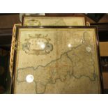 Two Robert Morden maps, most likely 19th Century depicting Staffordshire and Cornwall,