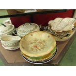 Assorted decorative plates including Carlton Ware,