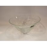A Royal Doulton "Abacus" pattern hand cut crystal bowl,