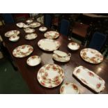 A Royal Albert "Old Country Roses" part dinner set comprising of meat plate, six 10" plates,