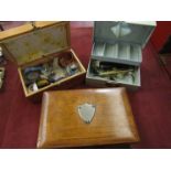 Three jewellery boxes with some bijouterie contents