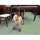 A Pedigree Soft Toys Ltd push-along dog