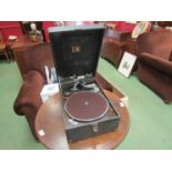 A vintage HMV gramophone