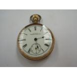 A Waltham gold plated pocket watch