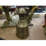 An Ottoman copper coffee pot,