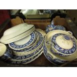 A part set of Grindley "Elysian" pattern ceramics, platters,