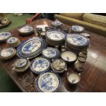 A Booth's "Old Willow" pattern dinner service