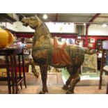 A Tang style horse figure on plinth base,