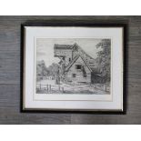 HENRY JAMES STARLING (1905-1996) A framed and glazed etching Shotesham Mill, Norfolk,