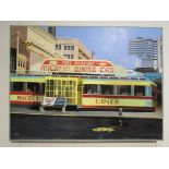 CHEDGEY (XX): "Mickey's Diner" oil on board, signed and dated '04,